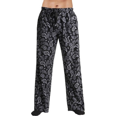 #followme Men's Flannel Pajamas - Plaid Pajama Pants for Men - Lounge &  Sleep PJ Bottoms (Black - Plaid, Large)