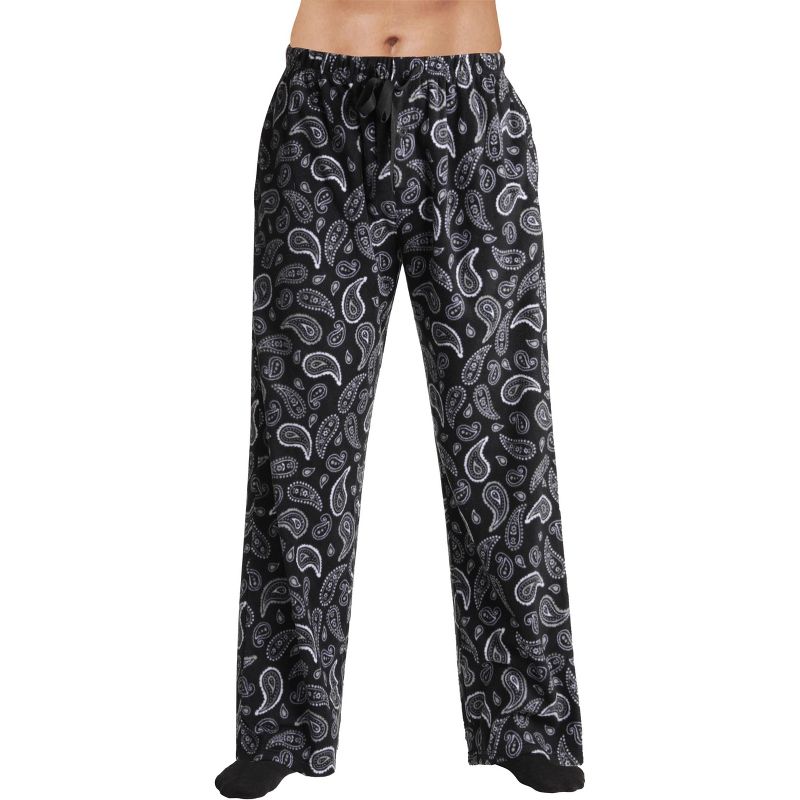 #followme Men's Microfleece Pajamas - Paisley Bandana Print Pajama Pants for Men - Lounge & Sleep PJ Bottoms, 1 of 4