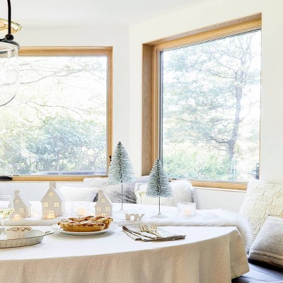 White Tufted Modern Square Throw Pillow Set