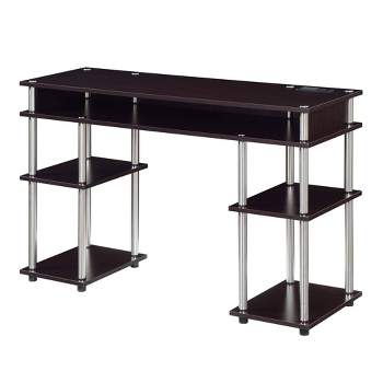 Designs2Go No Tools Student Desk with Charging Station and Shelves - Breighton Home