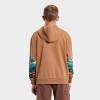Boys' Chevrolet Oversized Hooded Fleece Sweatshirt - Brown - 3 of 4