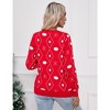Womens Ugly Christmas Sweater 2024 Long Sleeve Holiday Sweaters with Festival Patterns Knitted Pullover Sweaters - 2 of 4