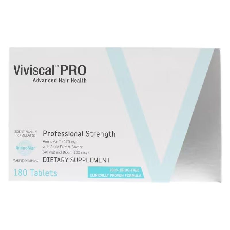 Viviscal PRO Advanced Hair Health PROFESSIONAL STRENGTH Dietary Supplements (180 tablets) AminoMar Marine Complex & Biotin, 1 of 7