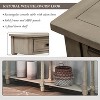 Console Table Sofa Table Easy Assembly with Two Storage Drawers and Bottom Shelf for Living Room, Entryway (Old Pine) - 4 of 4