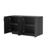 DOMETOUR 4 Wavy Doors Storage Sideboard with Adjustable Shelves and Retro Copper Handles for Dining Room and Living Room - 4 of 4