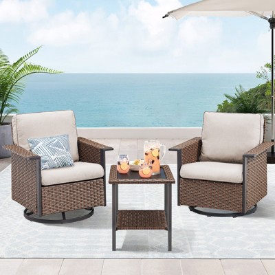 Buenhomino All-Weather Wicker Patio Sofa Conversation Set