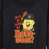 Women's - SpongeBob SquarePants - Arrr Ye Ready For Halloween Lightweight French Terry Wide Neck Long Sleeve Shirt - 2 of 4