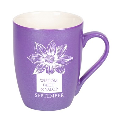 Elanze Designs Wisdom Faith And Valor Passion Purple 10 ounce New Bone China Coffee Cup Mug