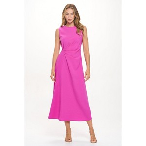 WEST K Women's Gloria Sleeveless Side Ruched Midi Dress - 1 of 4