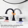WOWOW 8 in. Widespread Double Handle Bathroom Sink Faucet in Brushed Nickel - 4 of 4