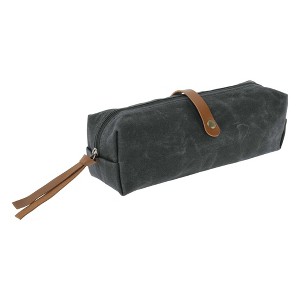 Unique Bargains Pencil Case Waxed Style with Large Capacity for Office Supplies 1 Pc - 1 of 4
