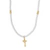 Silpada 'Stability' Sterling Silver with 14K Yellow Gold Plating Hematite Cross Pendant Necklace, 18" + 2" - 2 of 4