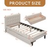 Twin Size Upholstered Platform Bed with 2 Drawers - Leovsnove - 3 of 3