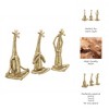Set of 3 Yoga Giraffe Figurines - Metallic Polyresin Meditation Statue Decor for Home, Office, Bedroom, Living Room - 12", 12", 12" Gold - 3 of 4