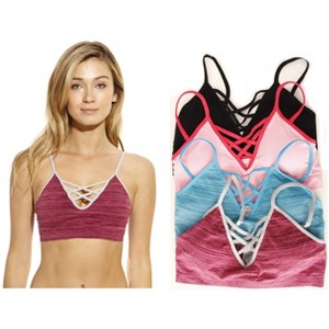 Just Intimates Wireless Seamless Sports Bra / Bras (Pack of 4) (Group 1, 2X) - 1 of 4