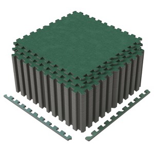 Costway 25/50 Pack-100/200 Sq.Ft. Foam Floor Tiles Interlocking Carpet Tiles with Edge Borders - 1 of 1