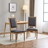 Set of 2 Rustic Dining Chairs with Upholstered Seat and Back,Fluted Wood Legs for Farmhouse Dining Room-Cuddlewood - 3 of 4