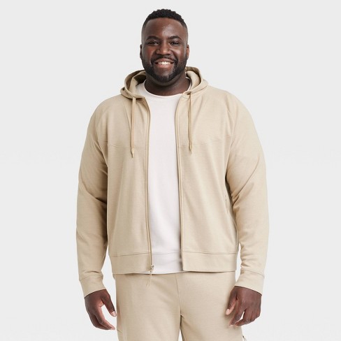 Men's Big Ponte Full-Zip Hoodie - All In Motion™ Khaki 3XL