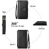 Women’s Large Leather Wallet – RFID Blocking Bifold Wristlet Clutch with Double Zipper Pocket, Credit Card Holder, Slim & Spacious Design - 4 of 4