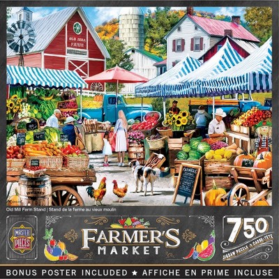 MasterPieces Farmer's Market Puzzles Collection - Old Mill Farm Stand 750 Piece Jigsaw Puzzle