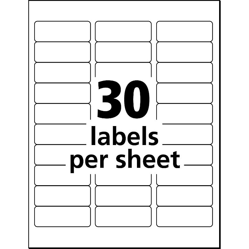 Avery EcoFriendly Laser/Inkjet Easy Peel Mailing Labels 1 x 2 5/8 White 3000/Pack 48460, 5 of 8