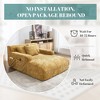 NicBex Modern Lazy Sofa Chair with Armrests and 3 Pillows, Comfy Chenille Sofa Bed with Side Pocket for Living Room, Yellow - 4 of 4