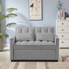 Velvet Loveseat Sofa Bed with Tufted Back and Seat, Multiple Adjustable Positions and Foam Cushion for Living Room - 2 of 4