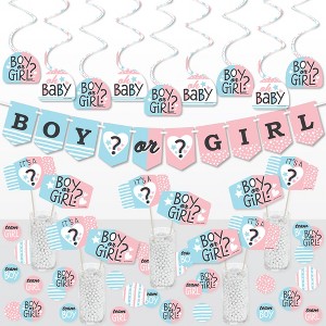 Big Dot of Happiness Baby Gender Reveal - Team Boy or Girl Party Supplies Decoration Kit - Decor Galore Party Pack - 51 Pieces - 1 of 4