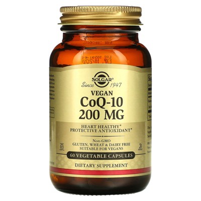 Solgar Vegan CoQ-10, 200 mg, 60 Vegetable Capsules