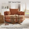360° Swivel Barrel Chair with Removable Pillows, Oversized Chenille Accent Chair for Living Room Bedroom Office-3irtyhousy - 2 of 4