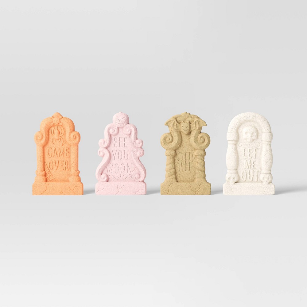 4pk 17.6" Foam Tombstones Neutrals Halloween Decorative Prop - Hyde & EEK! Boutique™