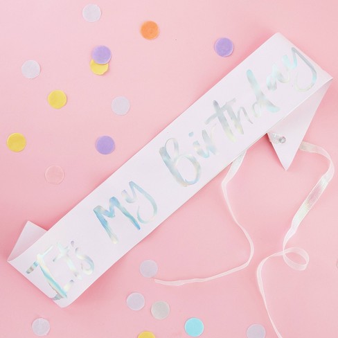 It S My Birthday Pastel Party Sash Target