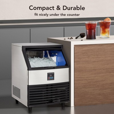 GARVEE Commercial Ice Maker Machine, Stainless Steel Under,Ice Storage Capacity, Freestanding Ice Maker
