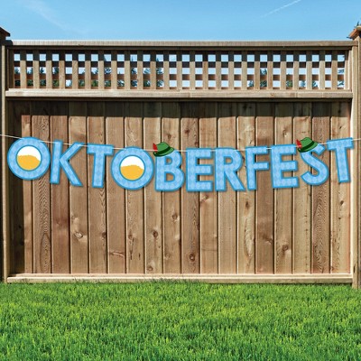 Big Dot of Happiness Oktoberfest - Large Beer Festival Decorations - Oktoberfest - Outdoor Letter Banner