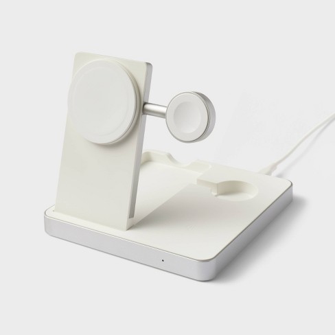 Belkin MagSafe 3-in-1 Wireless Fast Charging Stand for Apple Watch, iPhone  15, 14, 13, 12 Series , AirPods - White 