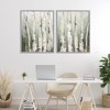 Stupell Industries Organic Birch Forest Trees 2pc Framed Giclee Art Set - 2 of 4