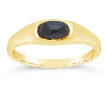 SHINE by Sterling Forever Black Onyx Signet Ring