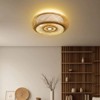 YIYIBYUS Vintage Bamboo Pendant Lamp Creative Flush Mount Ceiling Light Wood Color - 3 of 4
