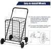 Mojgar Portable Folding Shopping Cart Utility for Grocery Laundry - 2 of 4