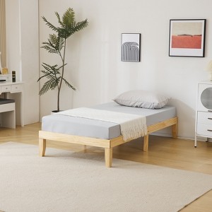 KTMBDW 12 Inch Twin/Full/Queen/King Size Platform Bed with Wooden Slats, No Box Spring Needed, Easy Assembly - 1 of 4