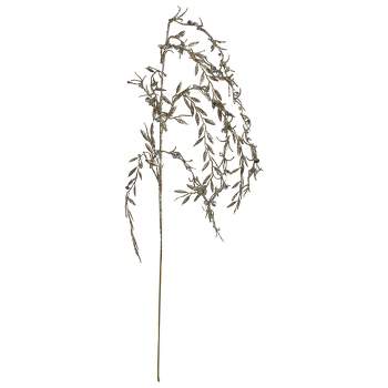 Northlight 41" Silver and Gold Glittered Willow Branch Christmas Spray