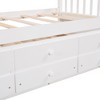 NicBex Twin Size Daybed Modern Wooden Bed Frame with 3 Storage Drawers, Trundle and Guardrails for Bedroom, Living Room, No Box Spring Required - 4 of 4
