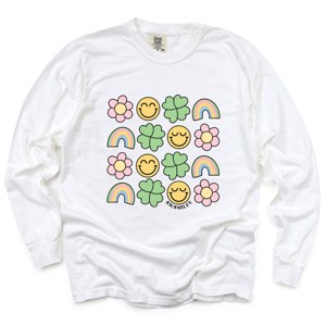 Simply Sage Market S.W.Smiley Smiley Clover Daisy Garment Dyed Long Sleeve - 1 of 4