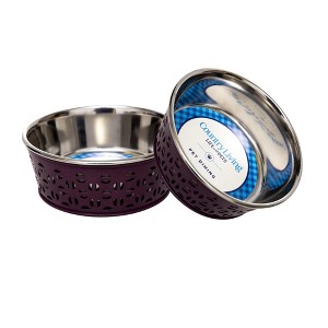 Country Living Set of 2 Farmhouse-Style Stainless Steel Dog Bowls – Available in 2 Sizes & 5 Colors - 1 of 4