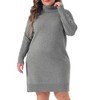 Agnes Orinda Women's Plus Size Long Sleeve Pullover Warm Turtleneck Sweater - 2 of 4