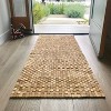 Teak Bath Floor Mat Runner Caramel - Hip-o Modern Living: Handmade, Rubber Backed, Geometric Pattern, 2'x5'4" - 3 of 4