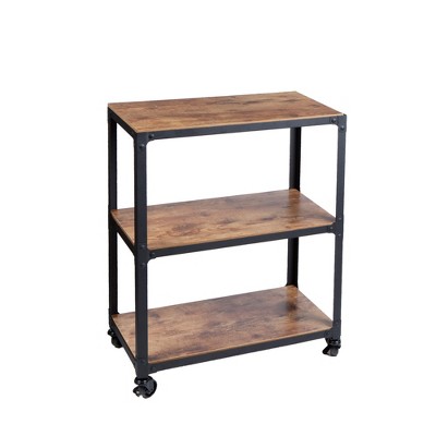 Mind Reader Rolling 3-Teir Bar Cart Coffee Station