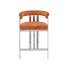 Meridian Furniture,Marcello Cognac Velvet Counter Stool, Set of 2 - 3 of 4