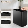 Aoibox Small Bathroom Trash Can, Slim Metal Wastebasket Matte Black Stainless Steel Garbage Bin for Bedroom, Office, Kitchen, Toilet, RV, Desk - 4 of 4