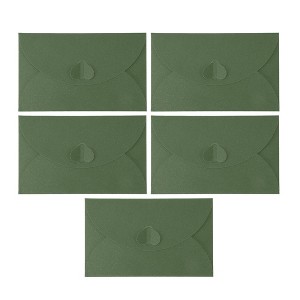 Unique Bargains Heart-shaped Invitation Envelopes for Greeting Cards Wedding Birthday Christmas 5 Pcs - 1 of 4